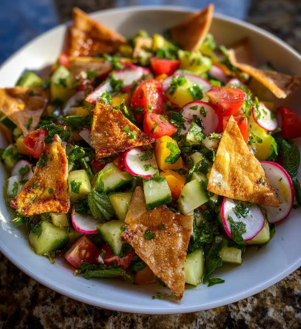 fattoush salad - detail 1