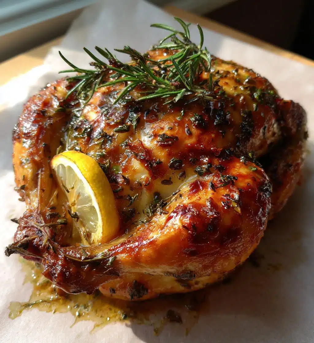 garlic herb butter roast chicken recipe