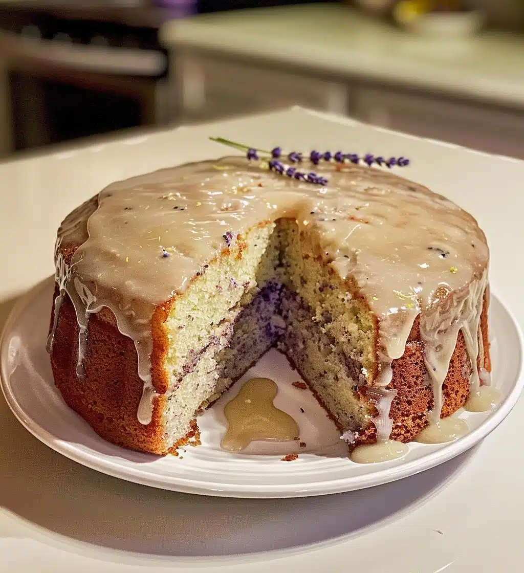 grey lavender cake with honey lemon glaze recipe - detail 1