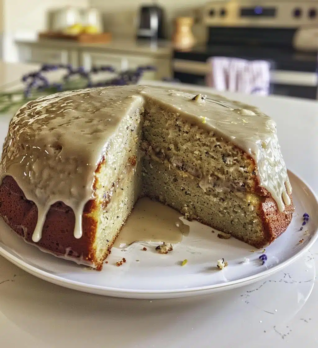 grey lavender cake with honey lemon glaze recipe