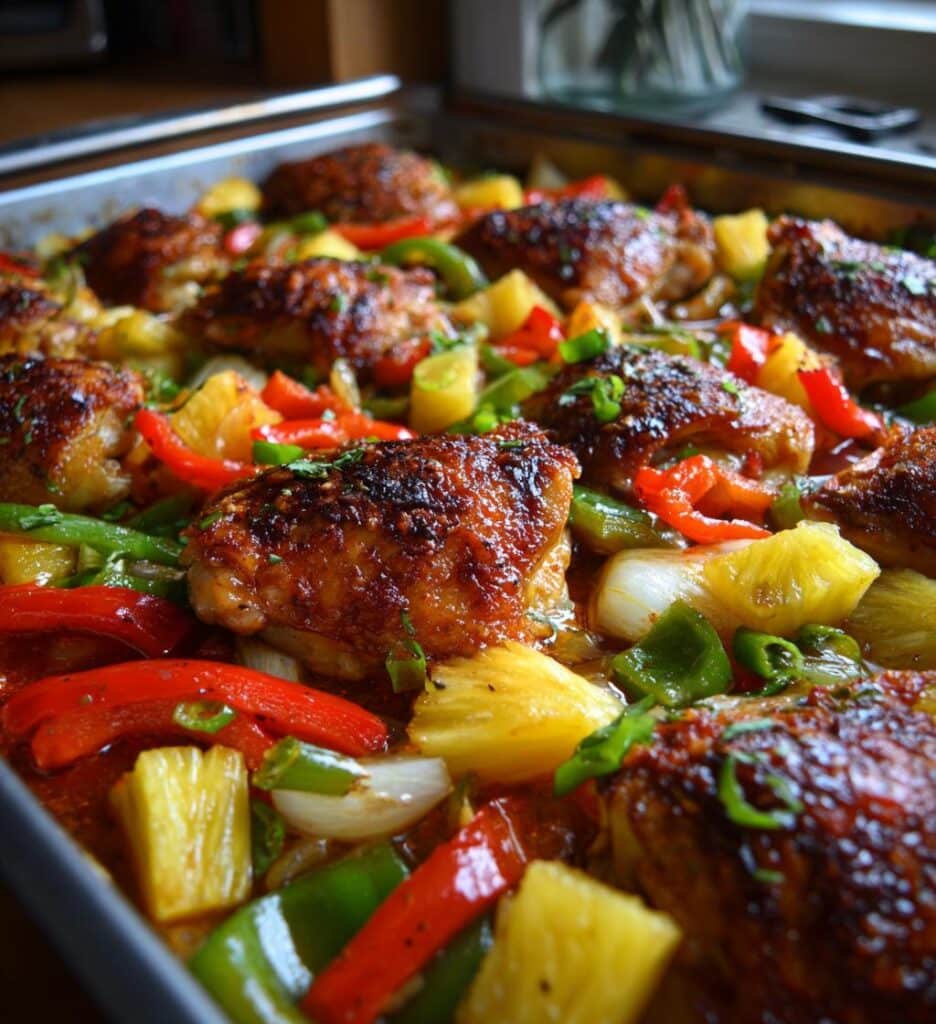 hawaiian chicken sheet pan tropical escape for dinner