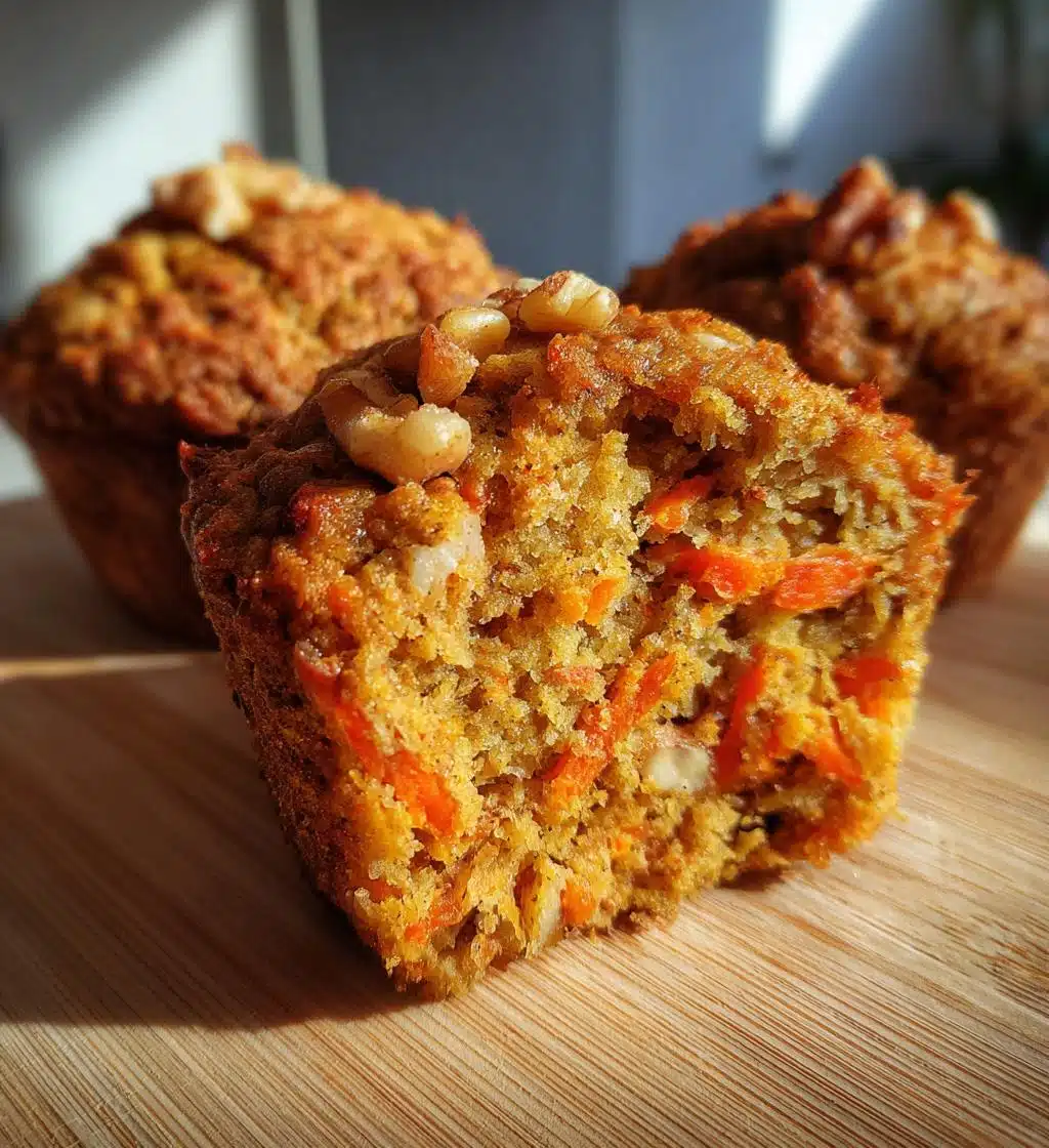 healthy carrot muffins - detail 1
