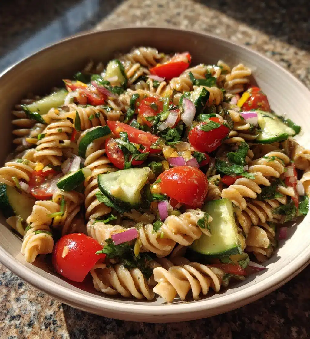 healthy vegan pasta salad
