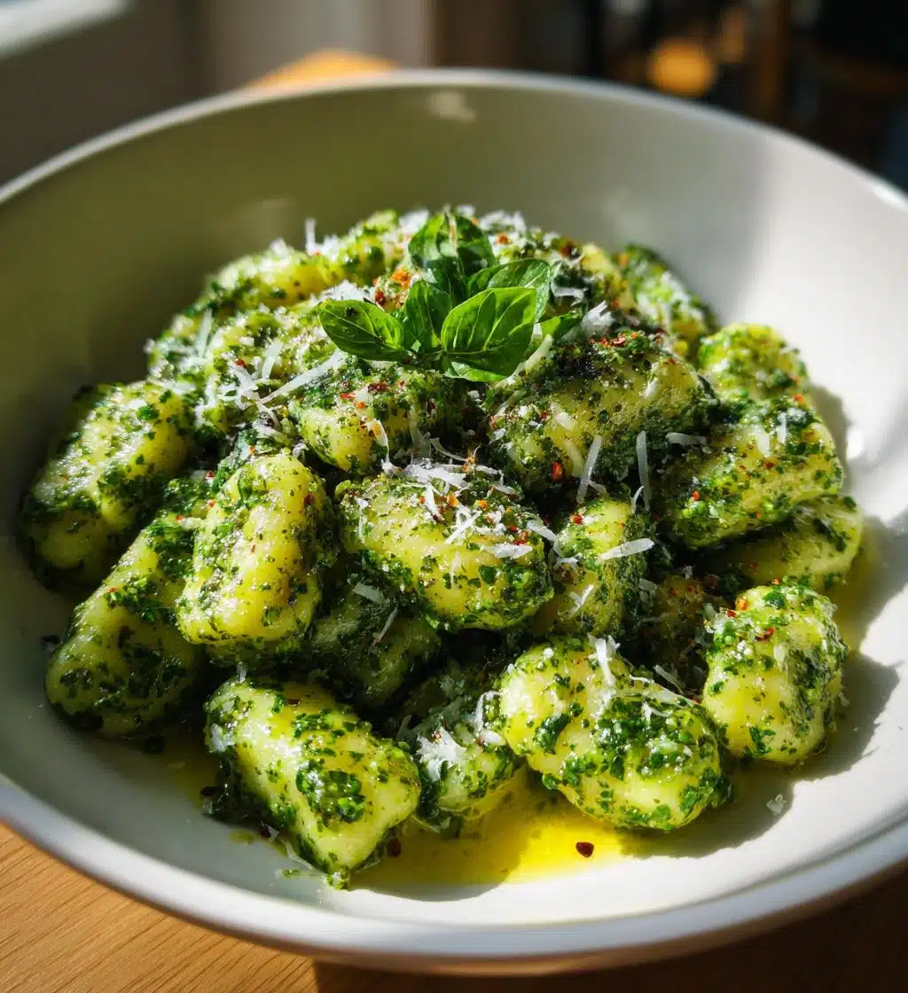 homemade spinach gnocchi