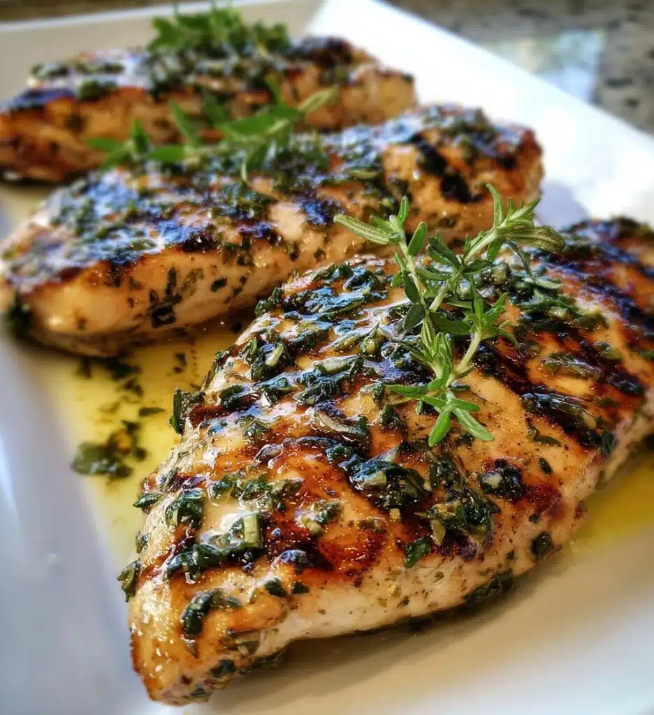 juicy grilled chicken mediterranean herbs