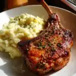 lamb schnitzel lemon butter mashed potatoes
