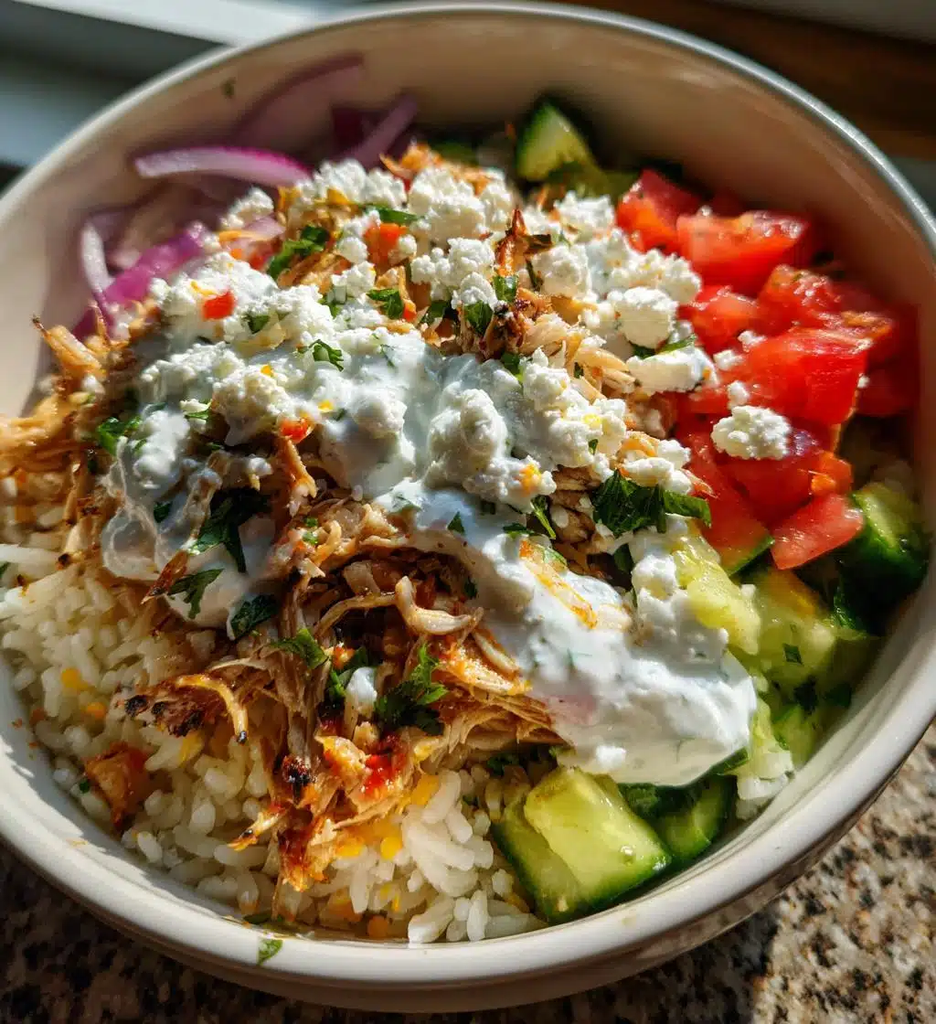 leftover chicken gyros bowls recipe - detail 1