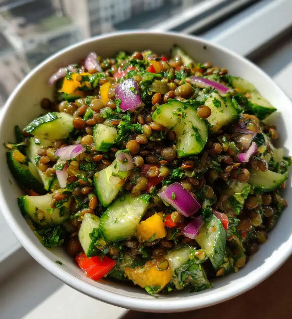 lentil salad - detail 1