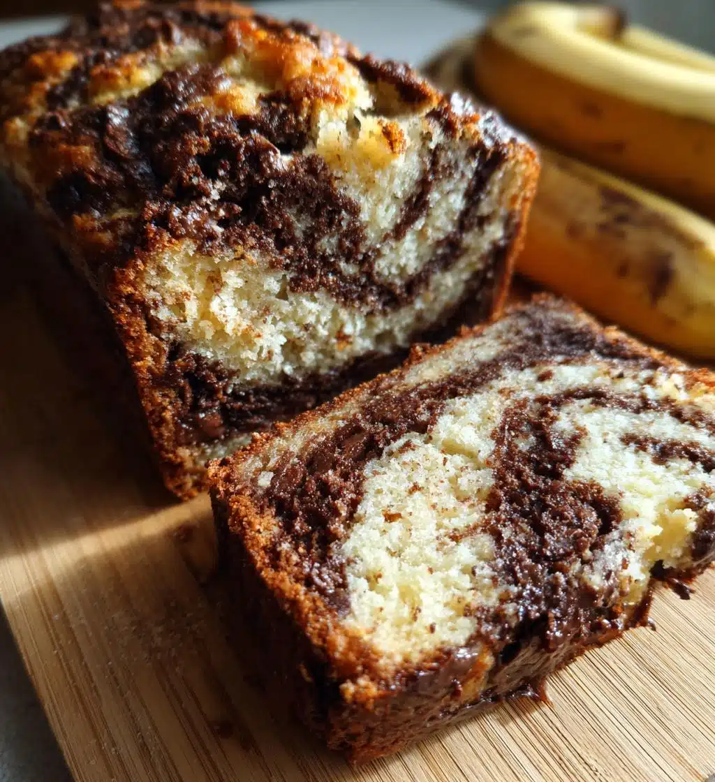 marbled banana bread vegan - detail 1