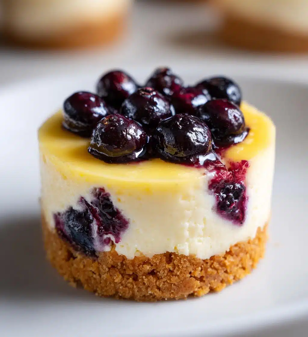mini lemon blueberry cheesecakes recipe - detail 1