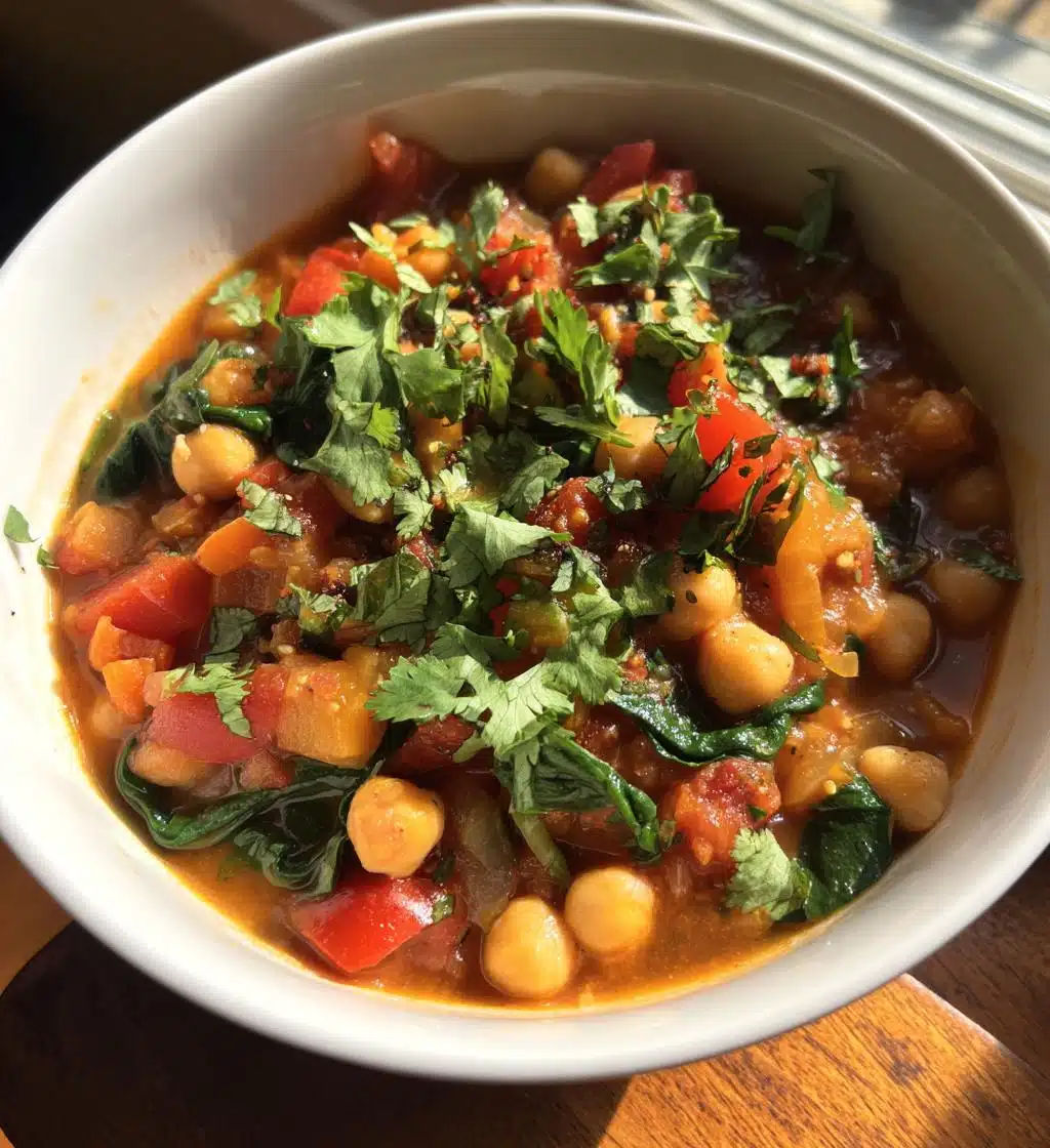moroccan chickpea stew - detail 1