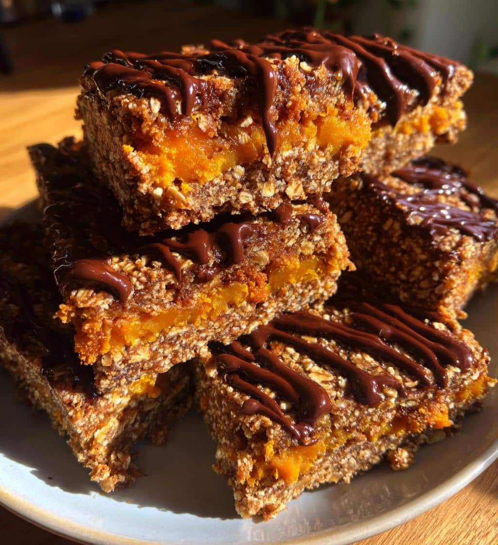 no bake pumpkin bars vegan recipe - detail 1