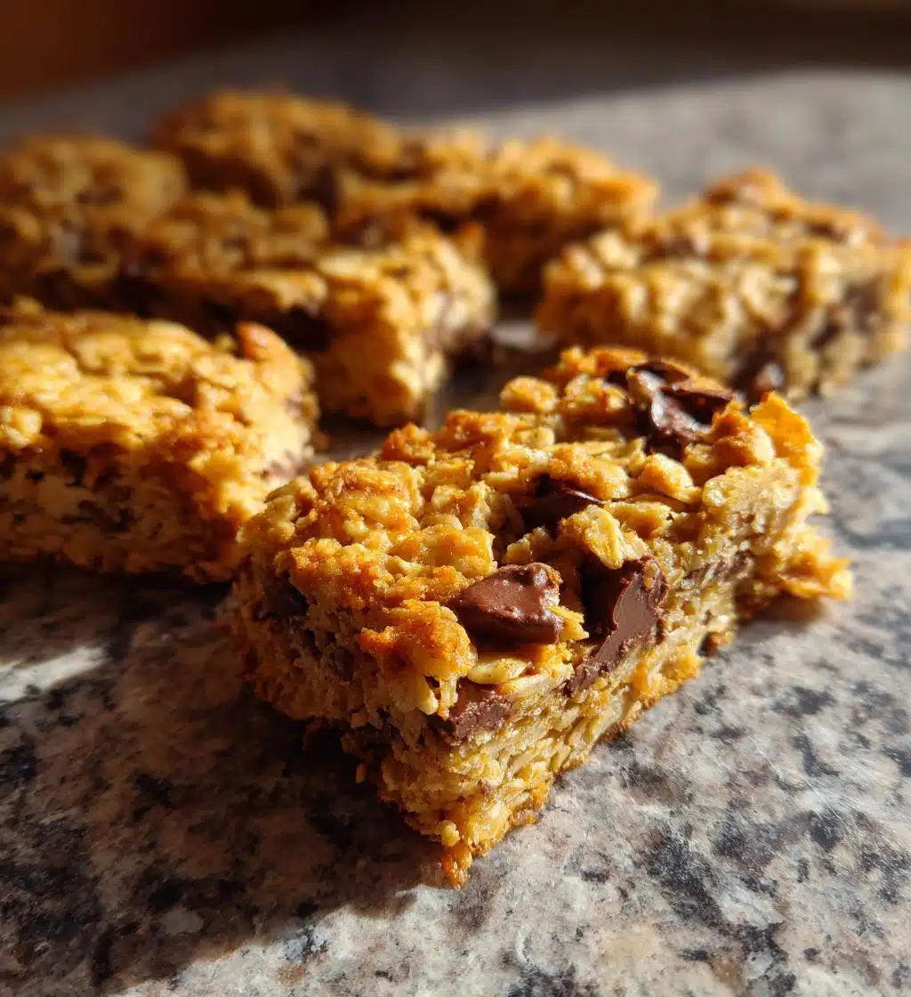 oatmeal chocolate chip bars - detail 1