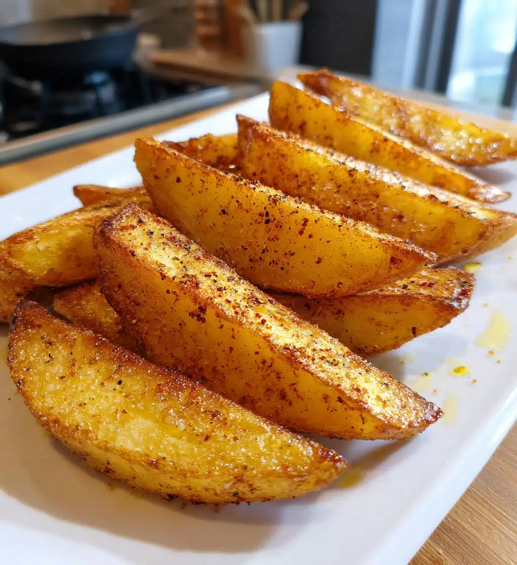 oven baked potato wedges - detail 1