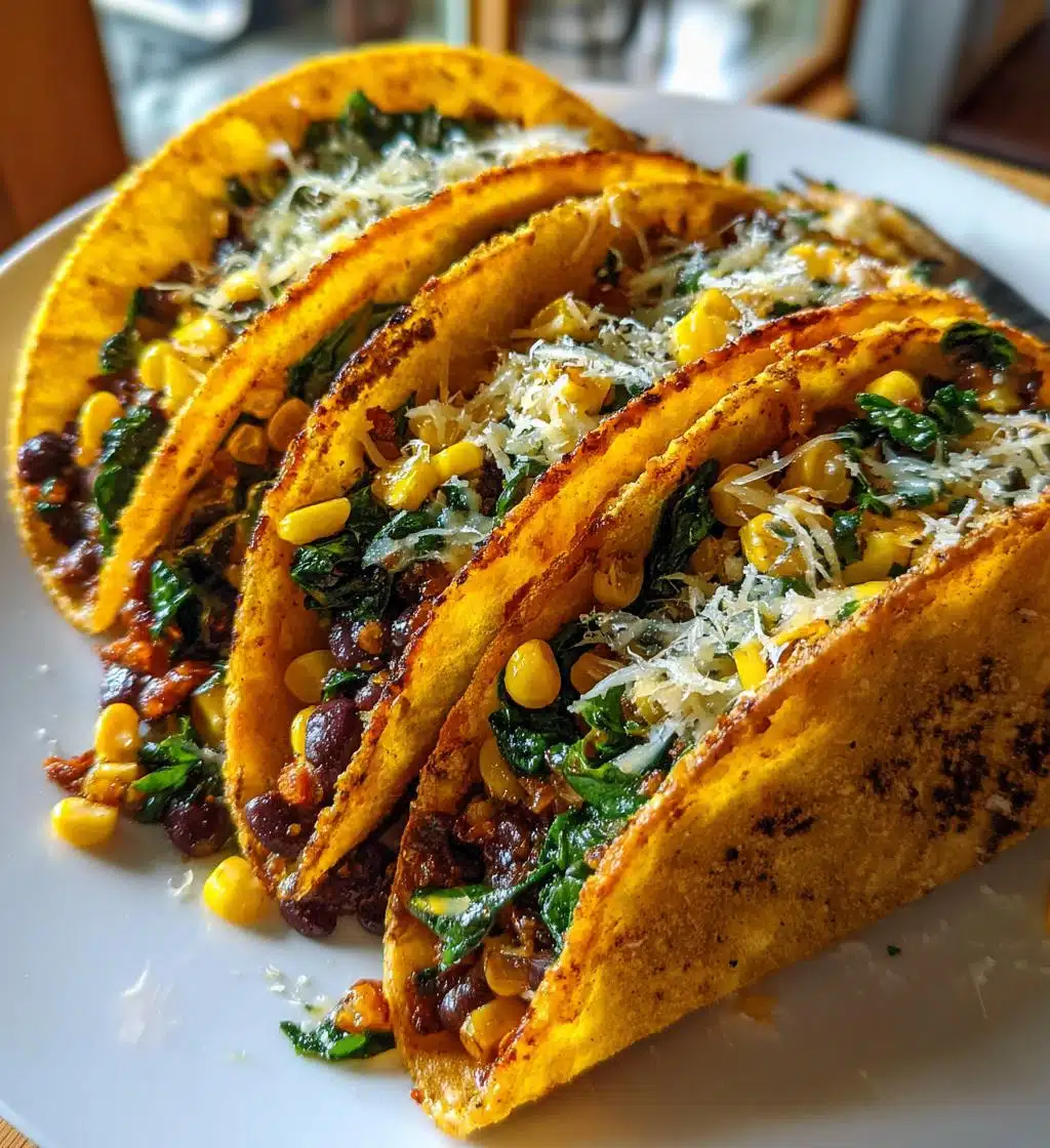 oven baked spinach tacos - detail 1