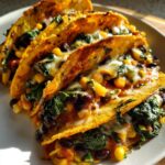 oven baked spinach tacos