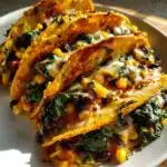 oven baked spinach tacos
