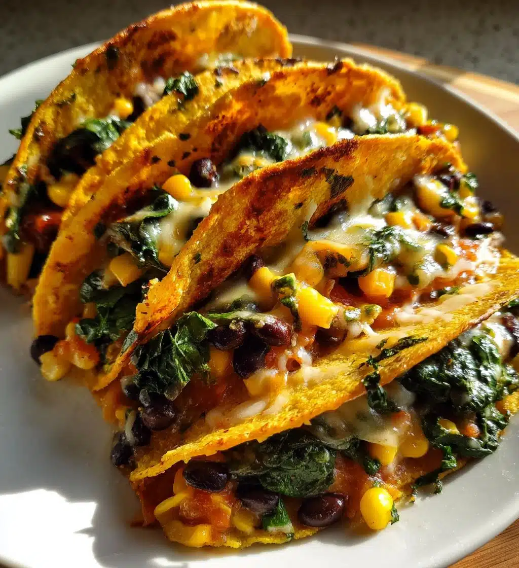 oven baked spinach tacos