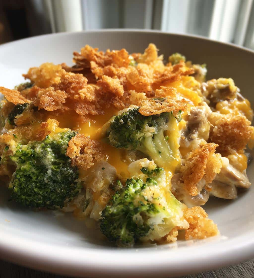 paula deens creamy broccoli mushroom bake - detail 1