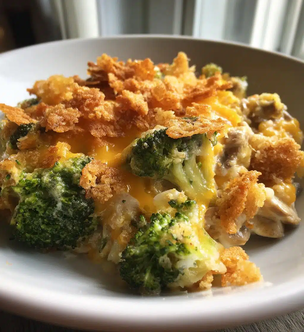 paula deens creamy broccoli mushroom bake - detail 1