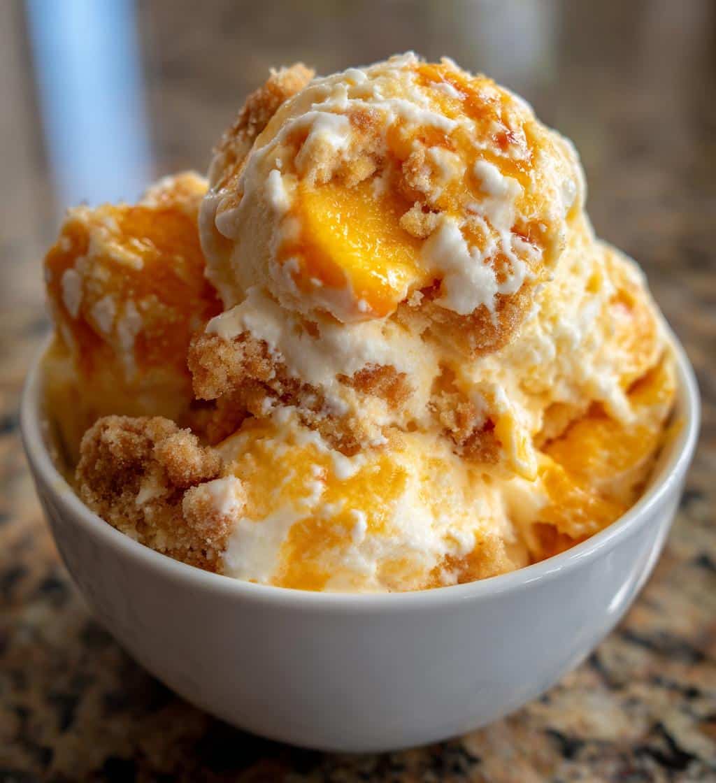 peach cobbler ice cream recipe - detail 1