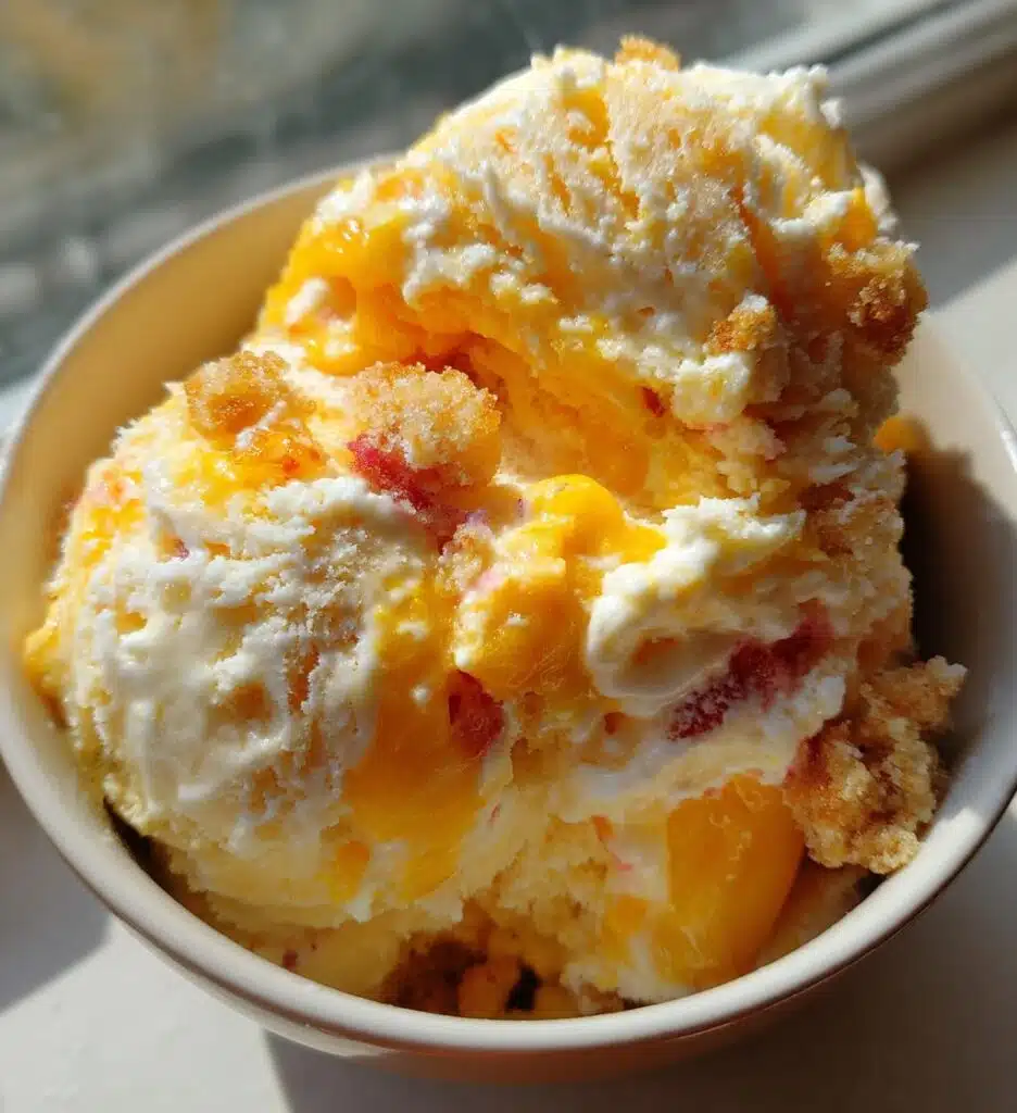peach cobbler ice cream recipe