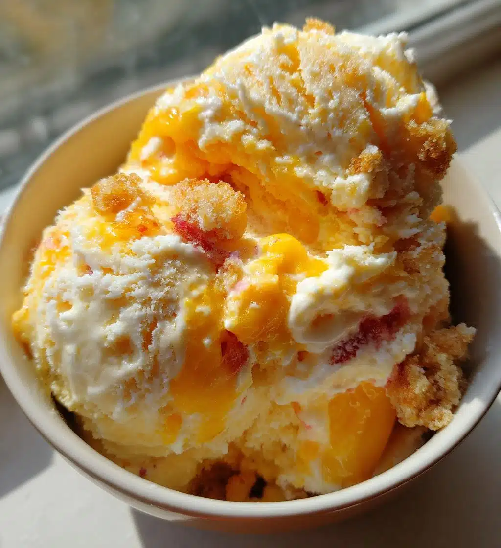 peach cobbler ice cream recipe