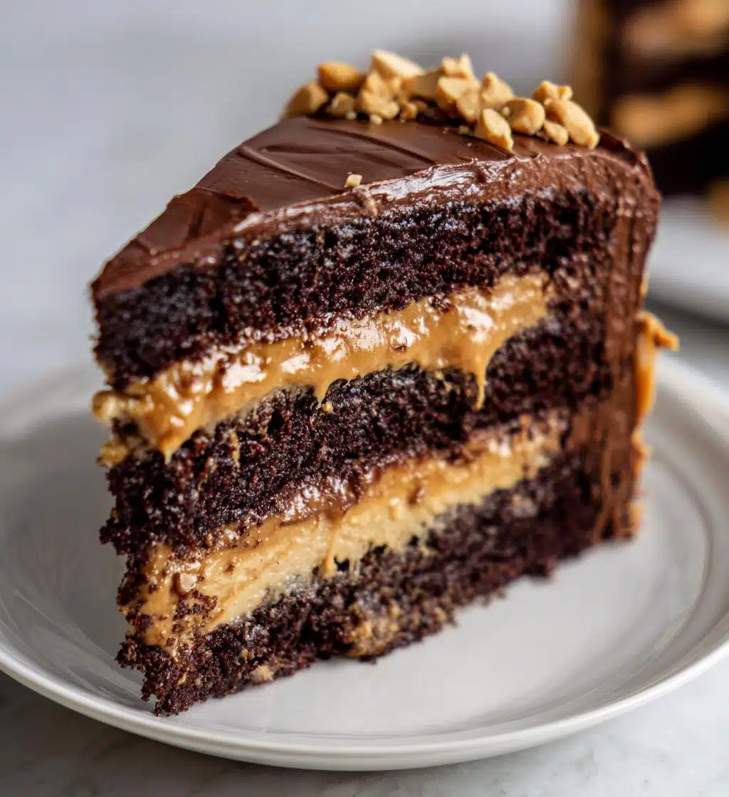 peanut butter chocolate cake vegan gluten free - detail 1