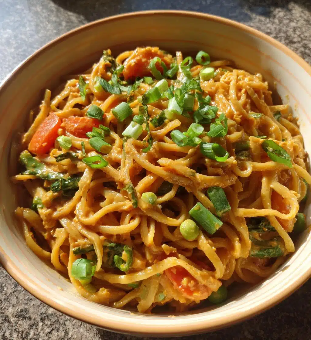 peanut butter noodles vegan recipe - detail 1