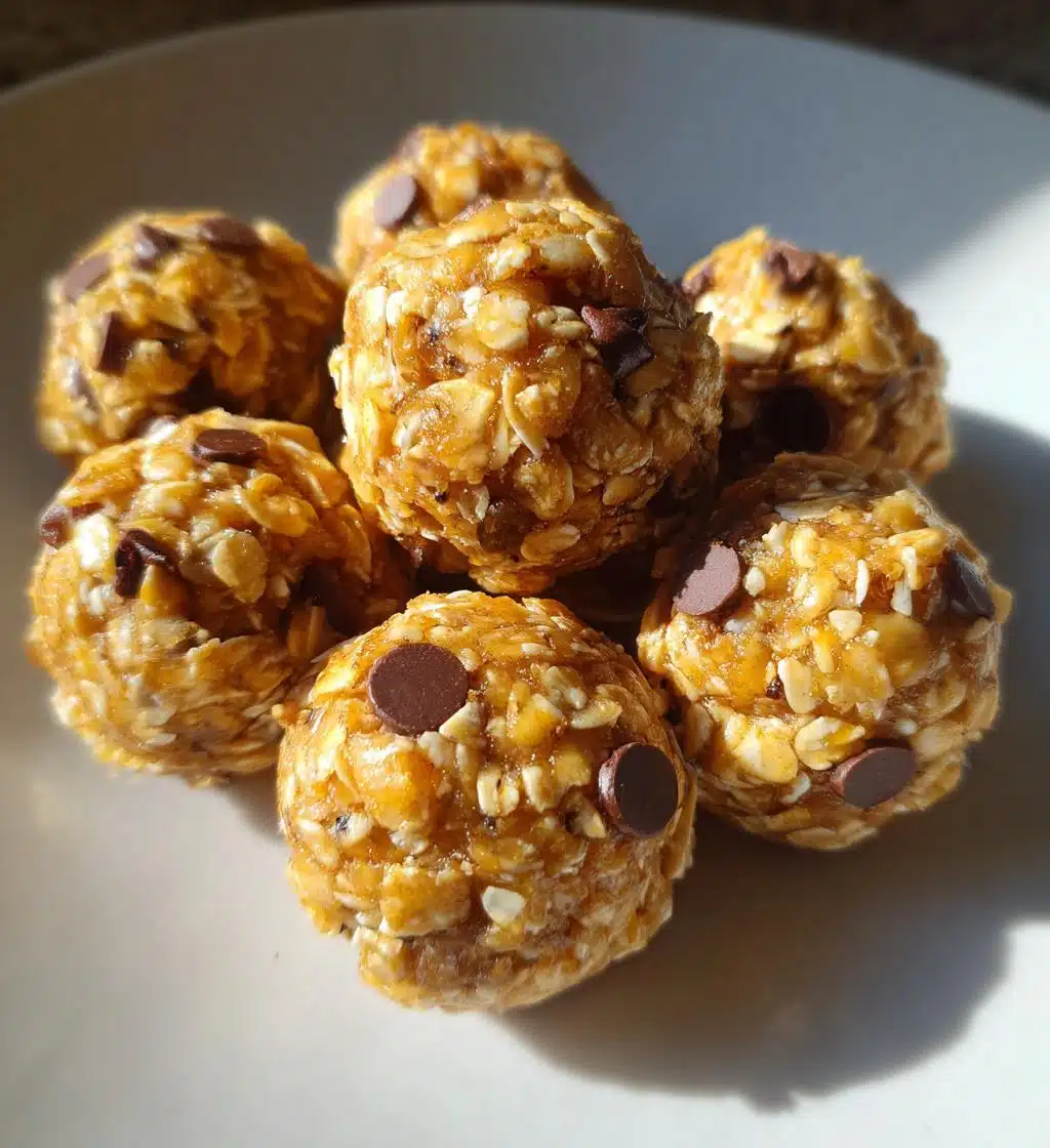 peanut butter oatmeal balls - detail 1