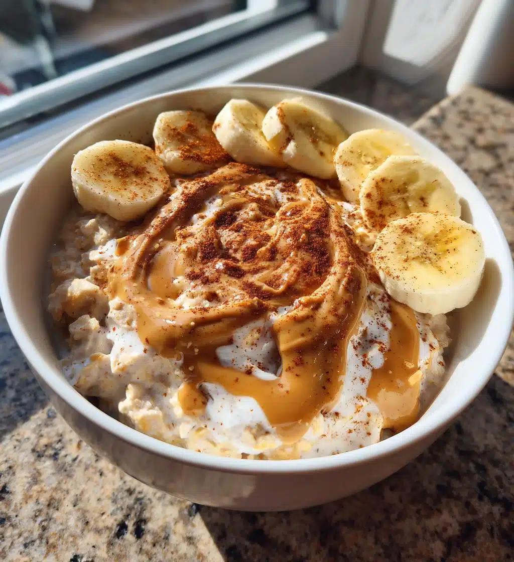 peanut butter overnight oats - detail 1