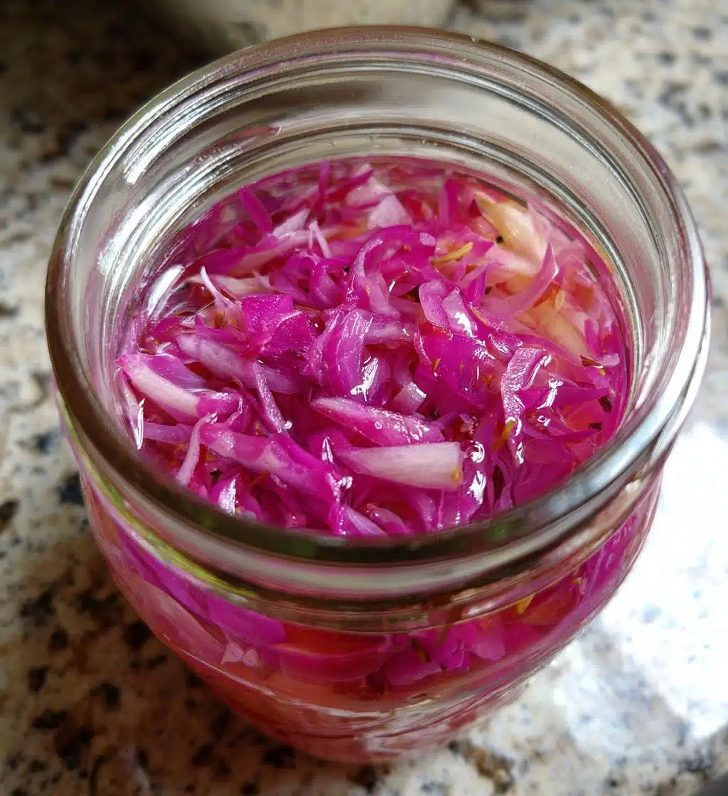 pickled red onions - detail 1