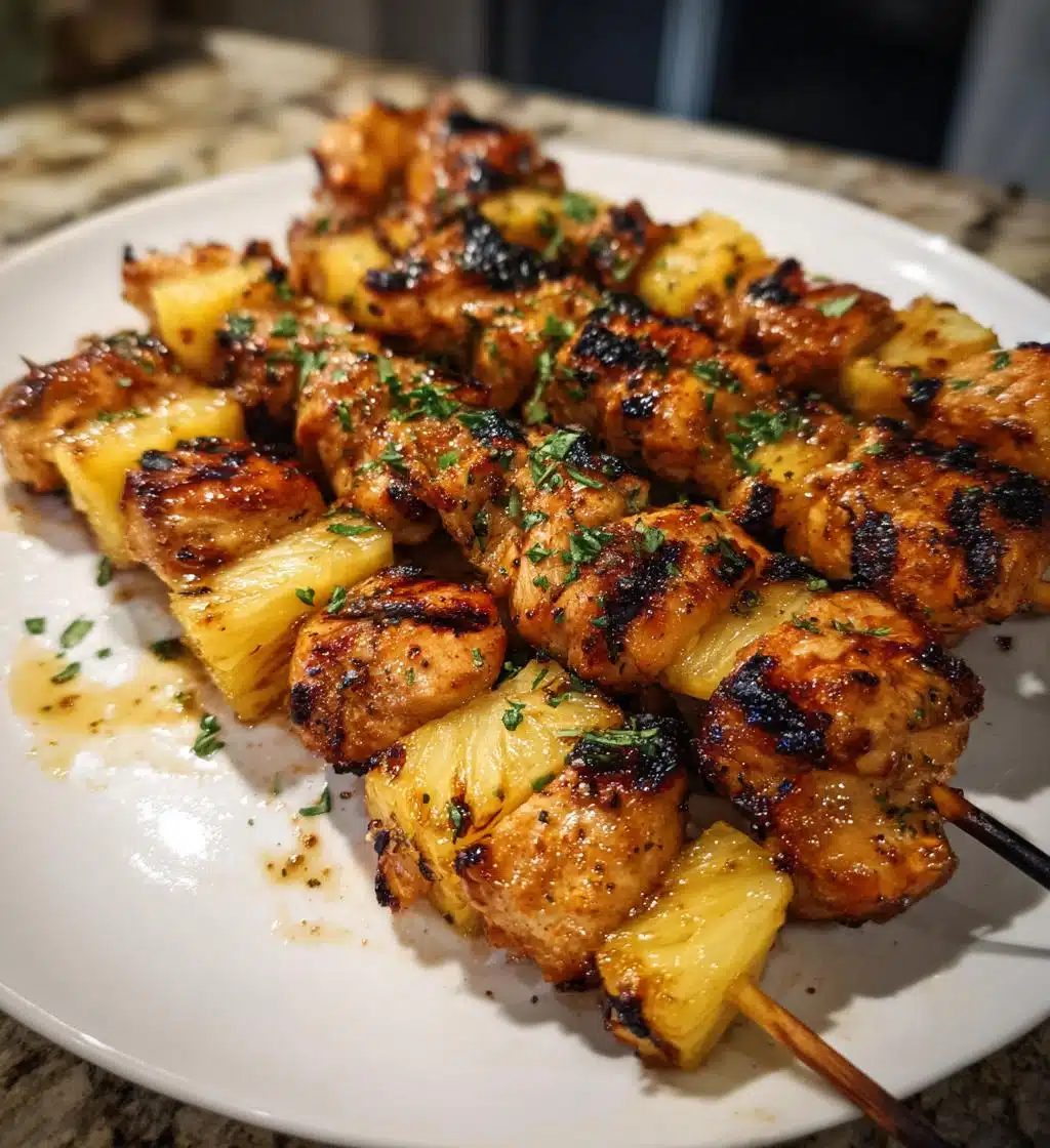 pineapple grilled chicken kebabs recipe