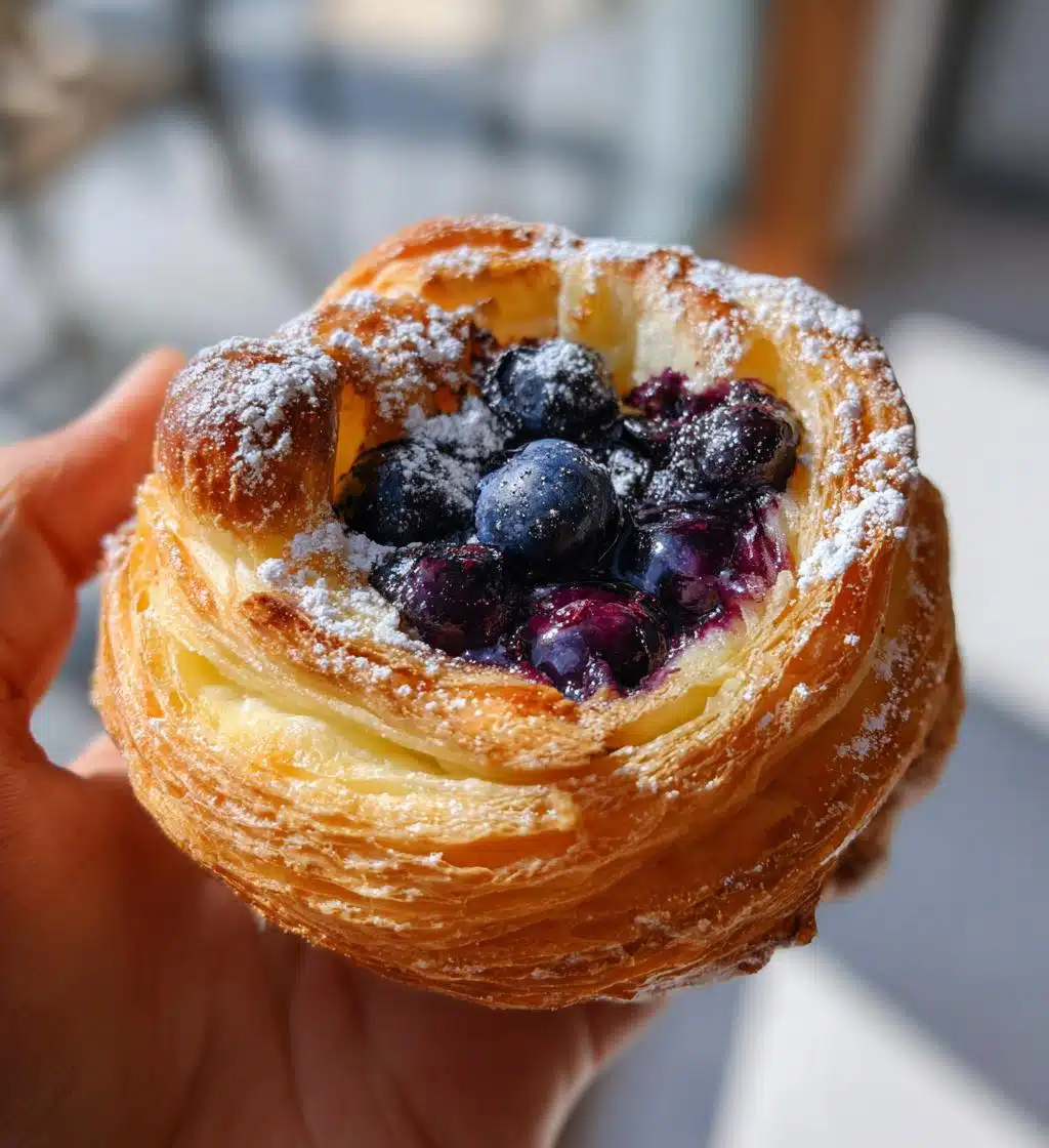 puff pastry blueberry danish - detail 1