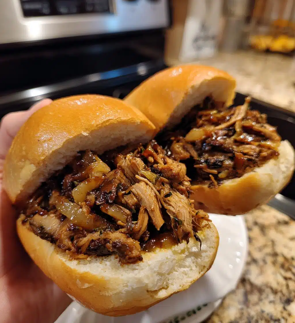 pulled mushroom sandwiches