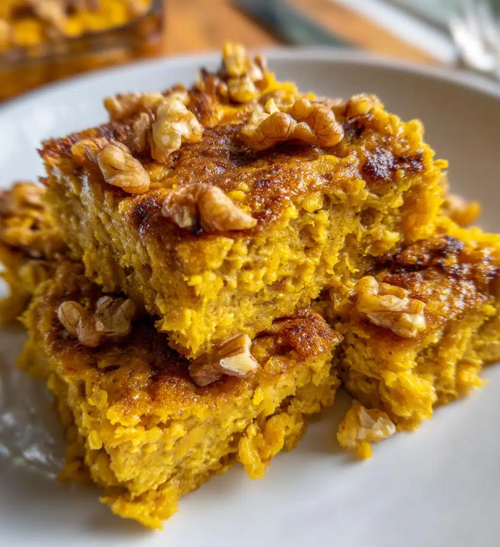 pumpkin baked oatmeal - detail 1