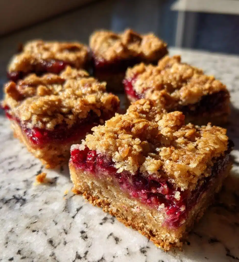 raspberry oatmeal crumble bars