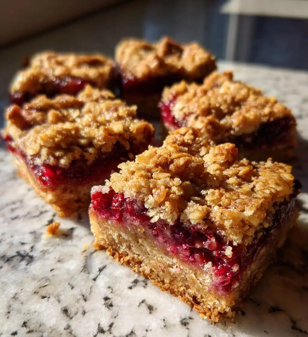raspberry oatmeal crumble bars
