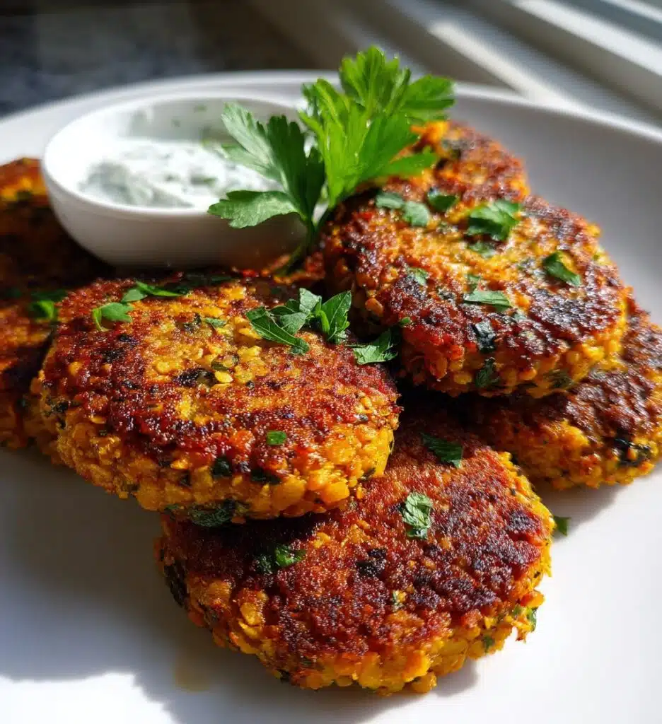 red lentil patties