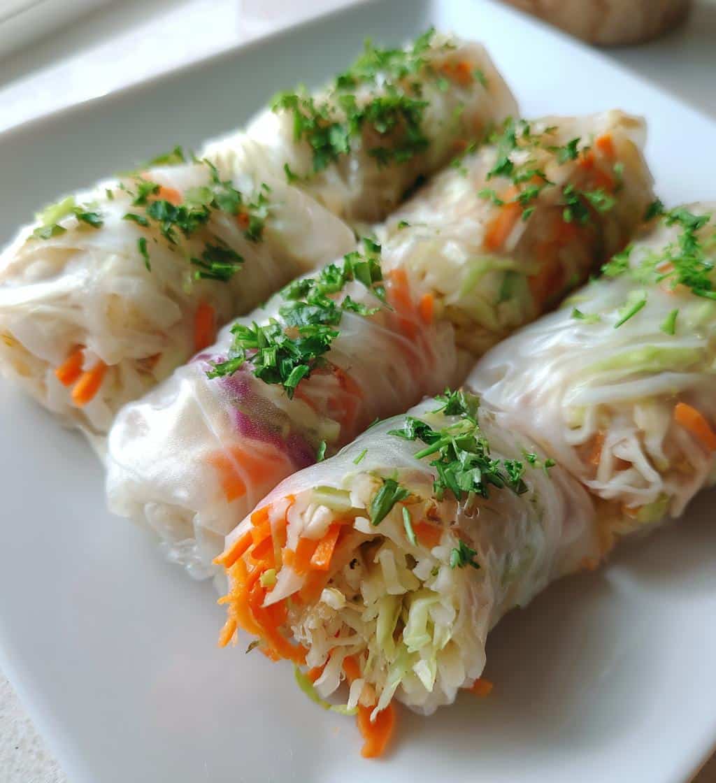 rice paper dumplings - detail 1