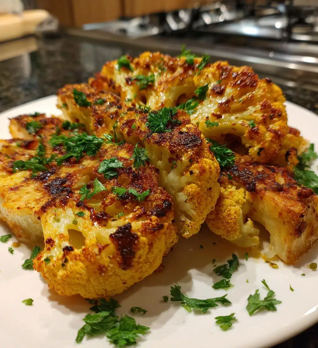 roasted cauliflower steaks - detail 1