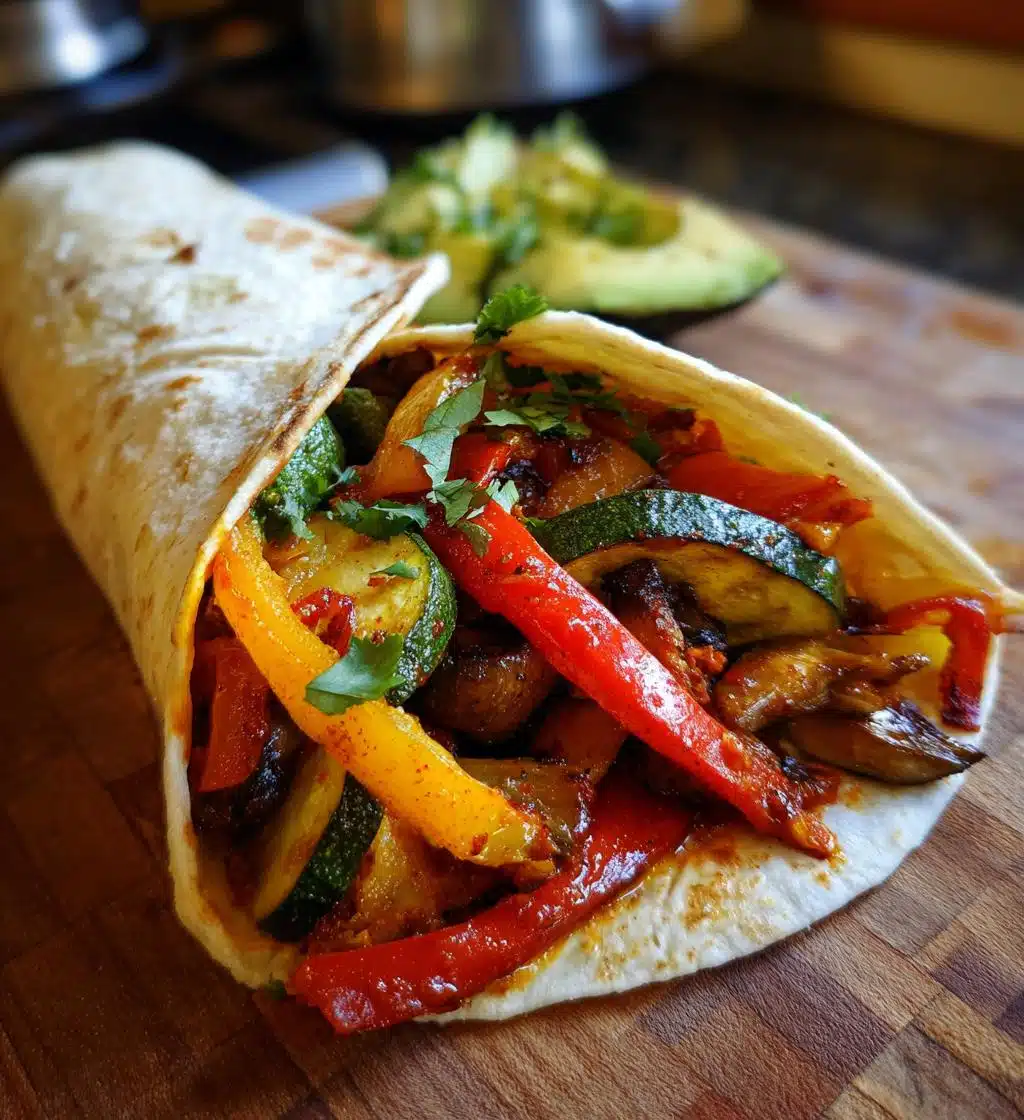 roasted vegetable fajitas - detail 1