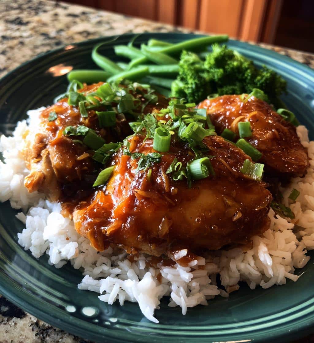 slow cooker brown sugar garlic chicken - detail 1