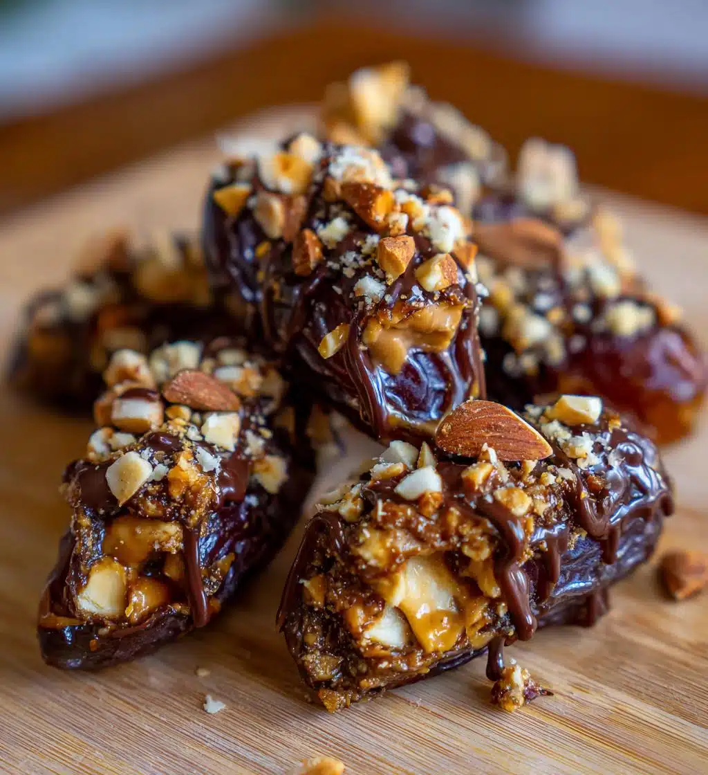 snickers stuffed dates - detail 1