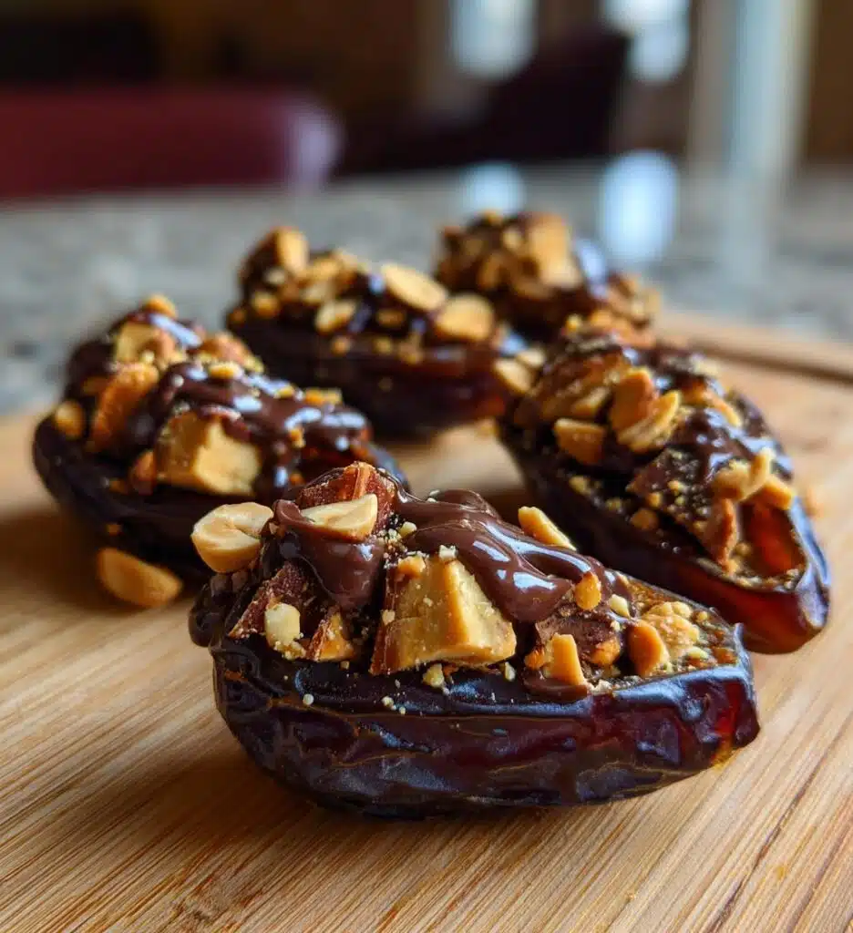 snickers stuffed dates