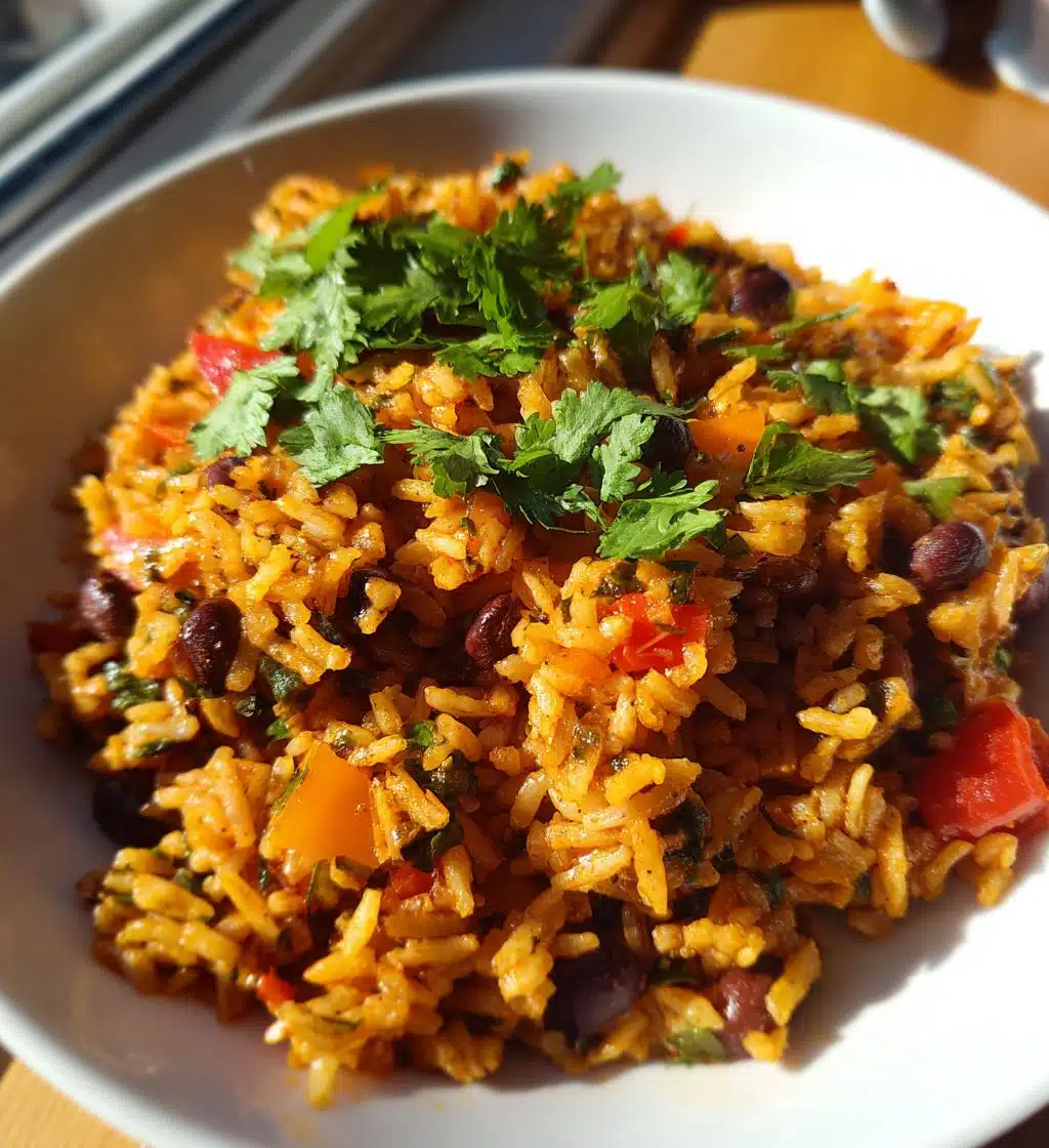 spanish rice and beans - detail 1