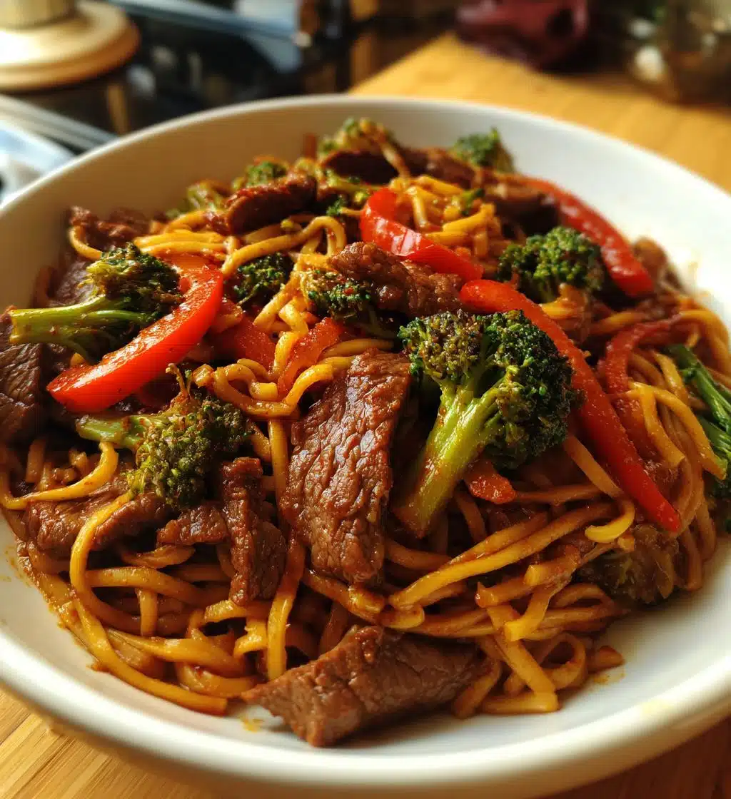 spicy korean gochujang beef noodles recipe - detail 1
