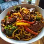 spicy korean gochujang beef noodles recipe