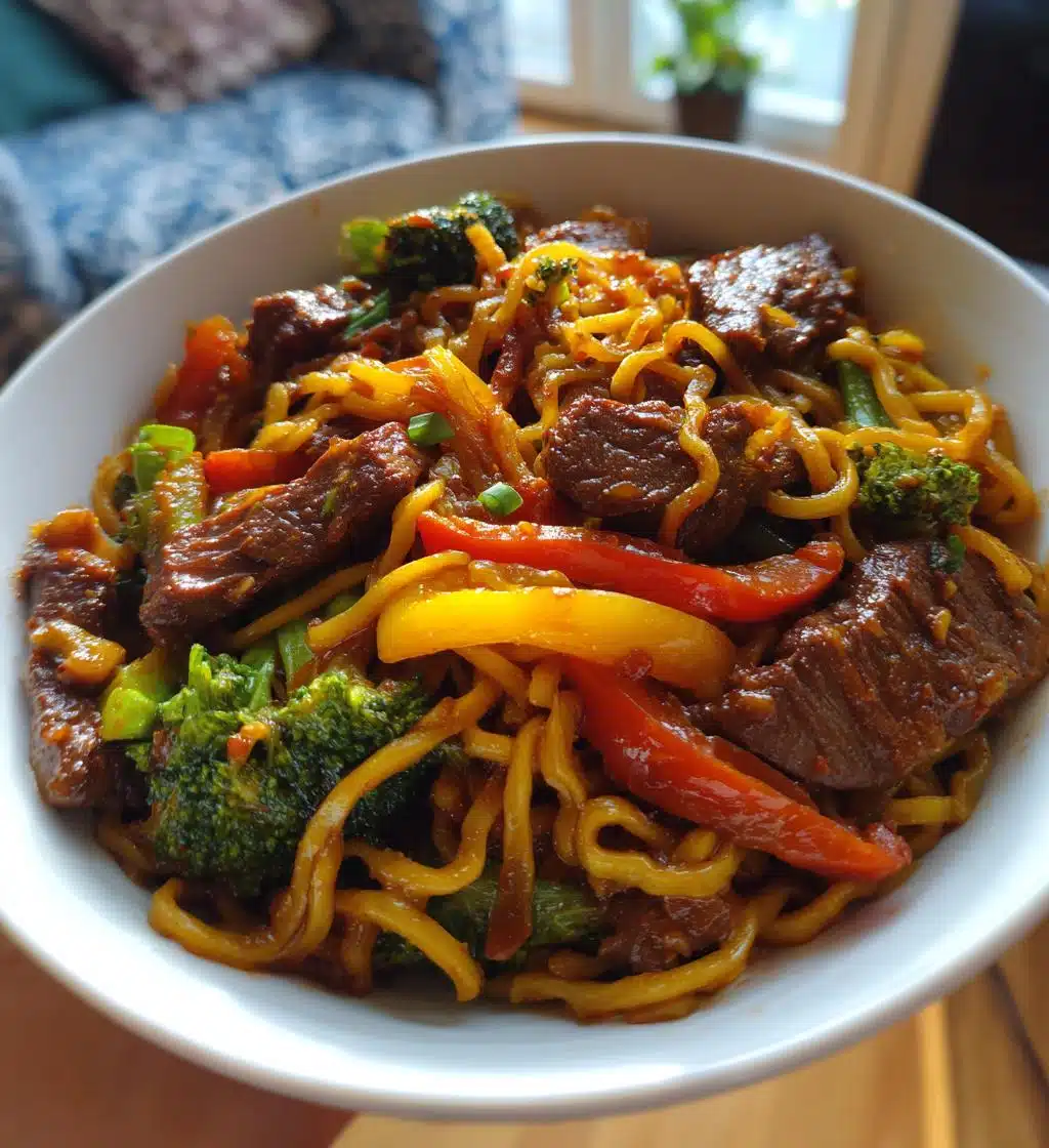spicy korean gochujang beef noodles recipe