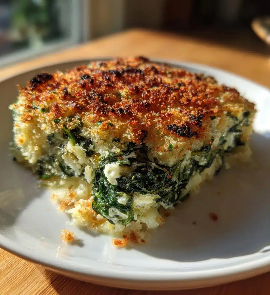 spinach casserole - detail 1
